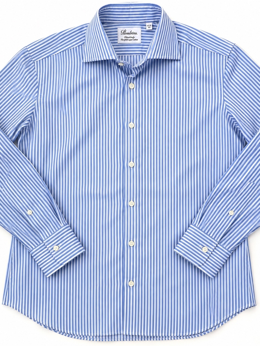 Lindstrom Tailored Blue Stripe Dress Shirt